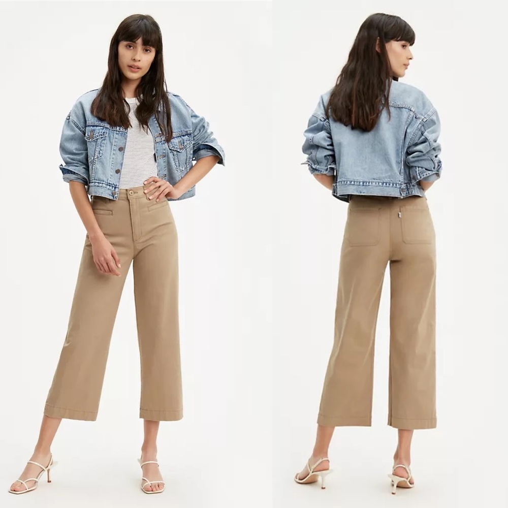Levi Rib Cage Wide Leg Cropped